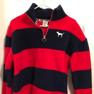 PINK VICTORIA SECRET half zip fleece